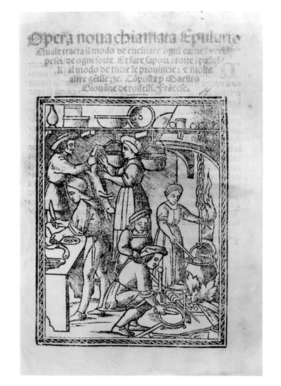 Frontispiece to an Italian Cook Book by Italian School